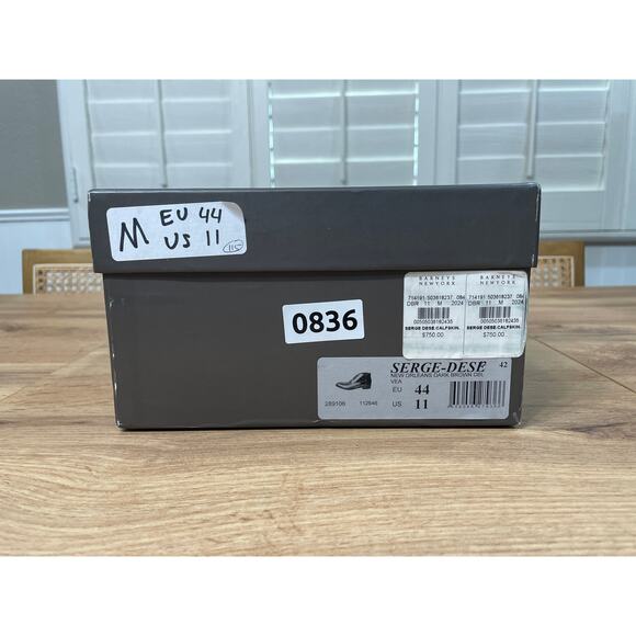 Robert Clergerie Men's Serge-Dese Boots Dark Brown Leather Size 11 US 44 EU NIB - Picture 12 of 13